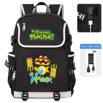 Новый Детский рюкзак My Singing Monsters Wubbox USB Мультяшный детский школьный рюкзак Большой Емкости Для подростков, Школьный Рюкзак для студентов