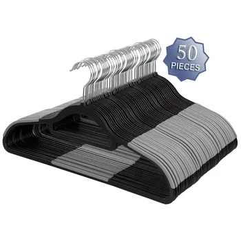 Пластиковая Нескользящая Вешалка Elama Home из 50 частей черного и серого цветов