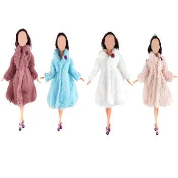 Подарок Для Девочки Для Ребенка 30 см Кукла Меховая Шуба Теплая Одежда Мягкая Зима