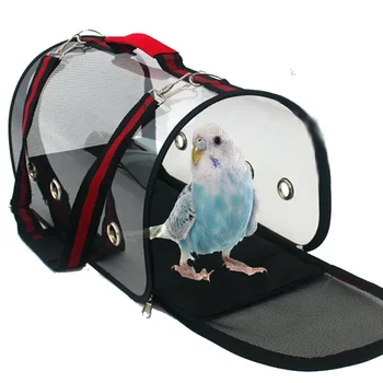 Портативная прозрачная клетка для перевозки птиц и попугаев, Дышащая дорожная сумка-переноска для птиц, маленький домашний кролик, Морская свинка, Шиншилла, уличная сумка