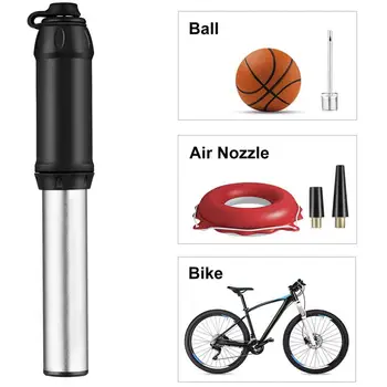 Портативный велосипедный насос-накачиватель велосипедных шин Компактный мини-ручной велосипедный насос-портативный накачиватель шин для универсального использования на велосипеде