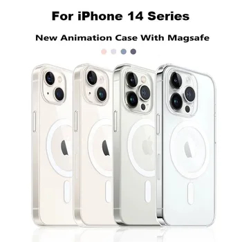 Прозрачный чехол Apple Magnetic Magsafe для iPhone 12 13 14 Pro Max с поддержкой беспроводной зарядки Прозрачный чехол для Apple 12 13 Case