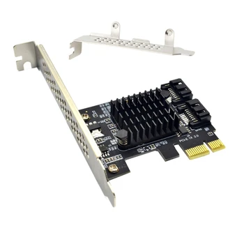 Разъем PCI 1X на Sata с 2 портами PCI-E X1 X16 Адаптер расширения PCIE на Sata конвертер для майнинга