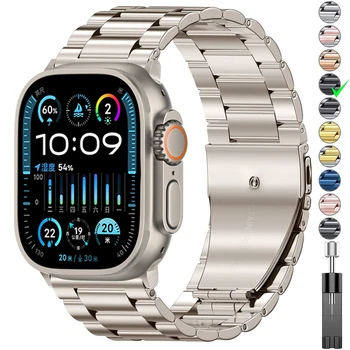 Ремешок из титанового сплава Для Apple Watch Band Ultra 45 мм 44 мм 49 мм 41 мм 40 мм Металлический Браслет iwatch Serie SE 3/4/5/6/7/8/9 Band