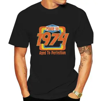 Сделано в 1974 году, мужская идея на 44-й день рождения, новинка, футболка в стиле ретро 70-х-семидесятых, крутая повседневная винтажная футболка