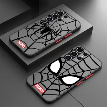 Силиконовый Чехол Spider Man Marvel Чехол для Телефона Samsung Galaxy S21 Note 20 Ultra 10 Plus S22 S20 S23 Note 10 8 9 S21 FE Матовый