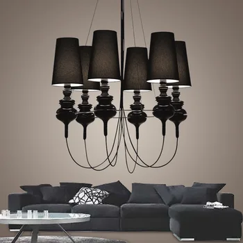 Скандинавские абажуры Frabric, светодиодная люстра для гостиной, Подвесная люстра E27, освещение круглых металлических внутренних светодиодных подвесных светильников