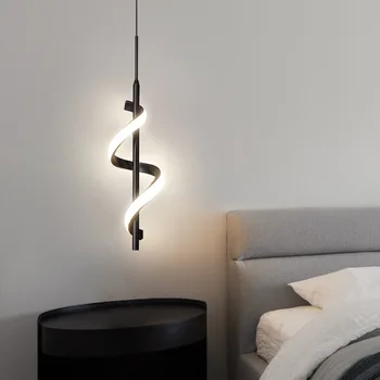 Современная алюминиевая светодиодная подвесная лампа для спальни, прикроватной тумбочки, столовой, украшения дома, люстры, подвесное люстровое освещение
