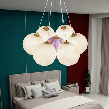 Современная Светодиодная Подвесная Лампа для гостиной Nordic Ball Lights Креативный Подвесной Светильник Для Спальни /Столовой