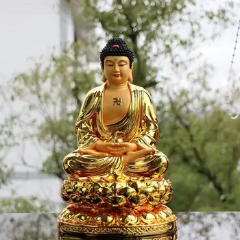 Статуя Будды Амитабха Орнамент Из Смолы Статуэтка Шакьямуни Пхра Сомпо Статуэтка Золотая Медицина Буддизм Фигурка Высотой 30 см