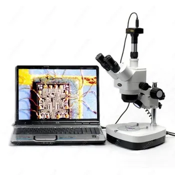 Стереомикроскоп с двойным галогеном-AmScope Поставляет 10X-80X Стереоскопический зум-Микроскоп с двойным Галогеном + 10-мегапиксельная цифровая камера