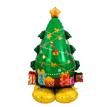 Стоящая Рождественская Елка Санта Клаус Фольгированный Воздушный Шар для Рождественской Вечеринки Украшения Новогодний Снеговик Стоящий Воздушный Шар Ноэль Поставки