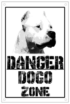 Табличка с надписью Danger Dogo Argentino Zons 8x12 дюймов Металлическая Watch the Dog Металлическая Табличка 8x12 дюймов Домашняя Кухня Декор стен на открытом воздухе