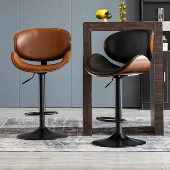 Удобное офисное кресло для учебы, поворотное Удобное офисное кресло из натуральной кожи без подлокотников, Удобный шезлонг для бюро, Офисная мебель