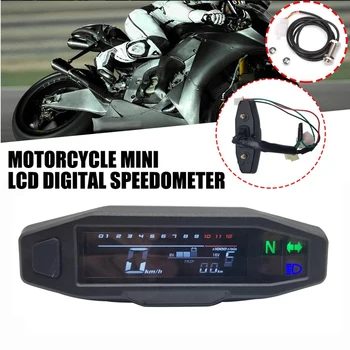 Универсальный мотоциклетный ЖК-цифровой измеритель скорости, мини-измеритель скорости мотоцикла, измеритель карбюратора, измеритель скорости мотоцикла с датчиком