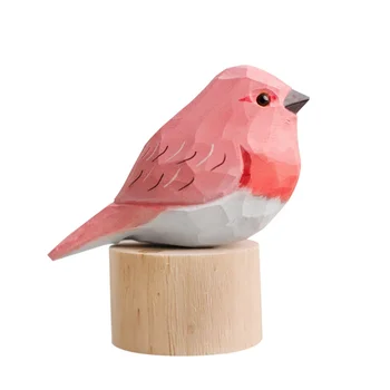 Фигурка жирной птицы ручной работы, резьба по дереву, украшение рабочего стола, Лечебный подарок, домашний декор
