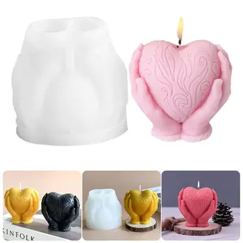 Форма для свечей в форме сердца Силиконовая форма для ароматерапии Сделай сам Креативная форма для изготовления свечей и мыла для домашнего декора на годовщину свадьбы