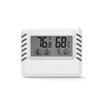 Цифровой дисплей Электронный Измеритель температуры и влажности Термометр Гигрометр С кронштейном белого цвета