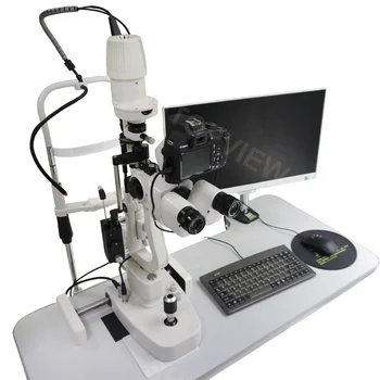 Щелевая Лампа LS-5 Микроскоп Профессиональный Офтальмологический Медицинский Инструмент 5 ступеней Светодиодной Цифровой лампы